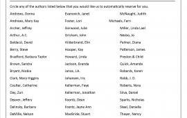 Favorite Authors Form